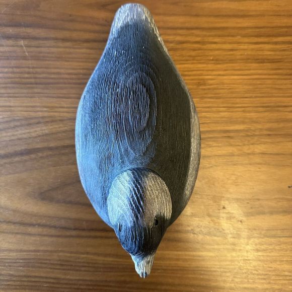 VINTAGE SIGNED The Duck Shop Macomb IL WOOD DUCK DECOY GLASS EYES Bufflehead - Picture 4 of 10